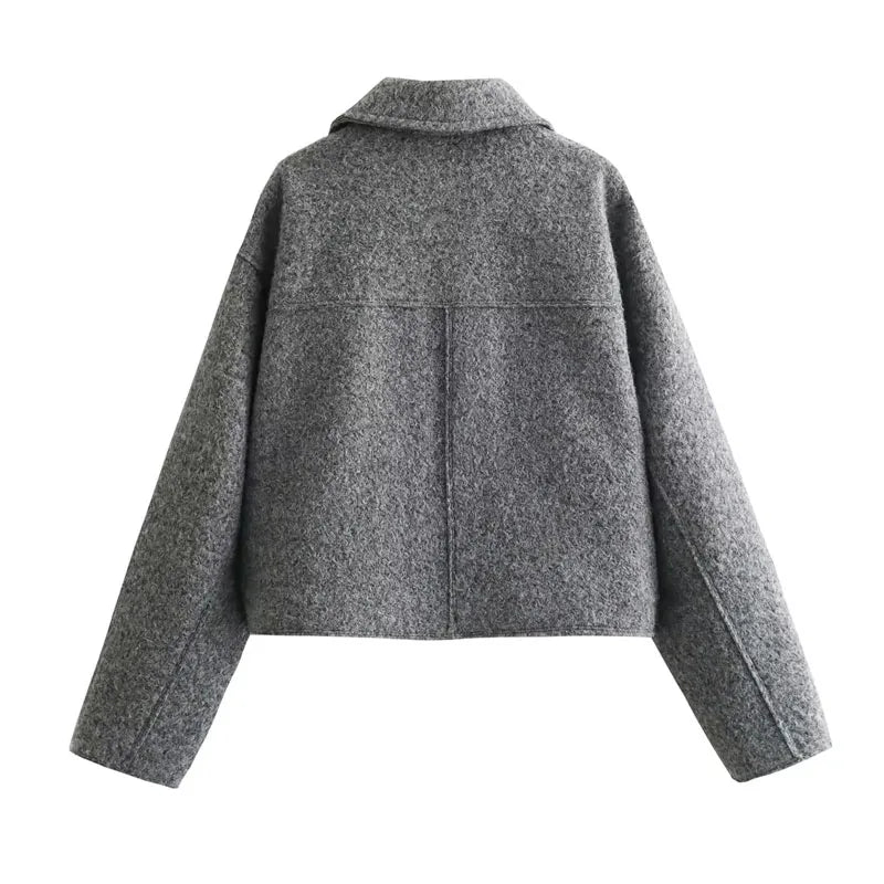 Demi-Season Tweed Cropped Jacket