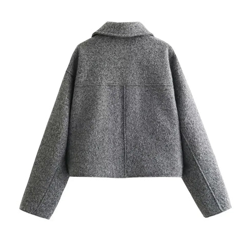 Demi-Season Tweed Cropped Jacket