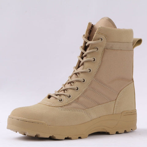 Mens Big Size Military Ankle Boots