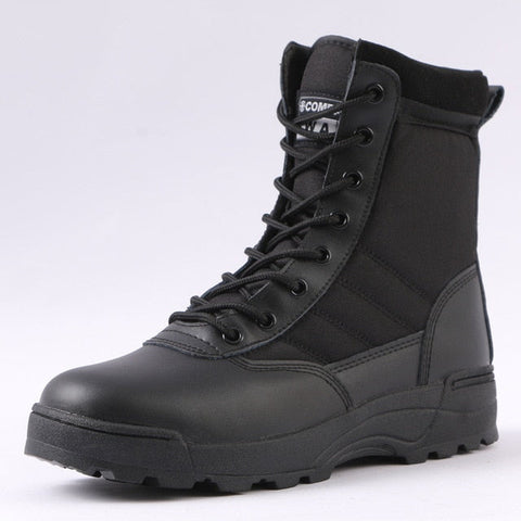 Mens Big Size Military Ankle Boots