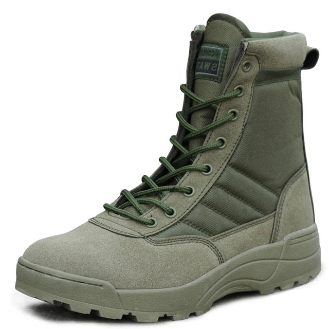 Mens Big Size Military Ankle Boots