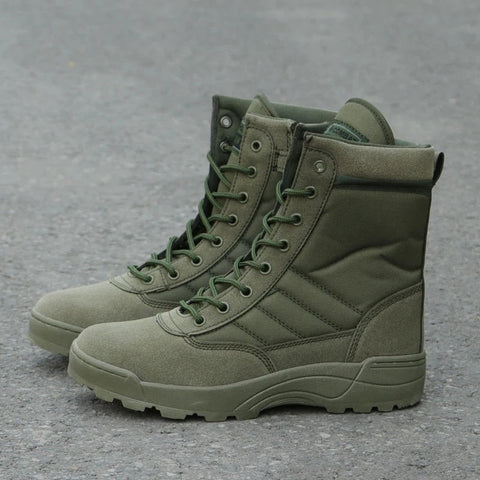 Mens Big Size Military Ankle Boots