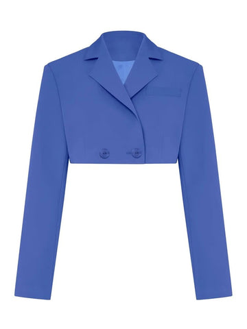 Double Button Style Super Crop Blazer Jackets Suits