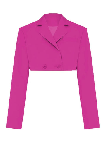 Double Button Style Super Crop Blazer Jackets Suits