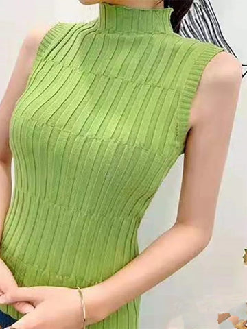 Spring Autumn Knitted Sleeveless Vest