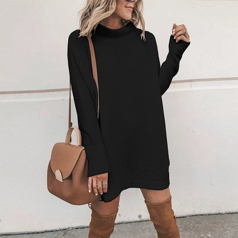 Simple Solid Turtleneck Oversized Sweaters