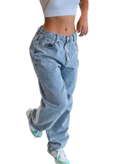 Sugar Daddy Slouch Fit Jeans - Light Blue Wash