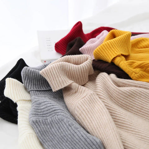 Soft Long Sleeve Turtleneck Sweaters