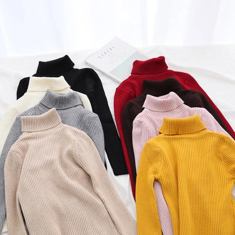 Soft Long Sleeve Turtleneck Sweaters