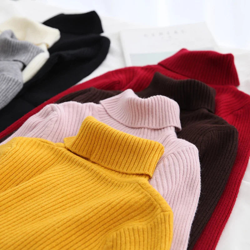 Soft Long Sleeve Turtleneck Sweaters