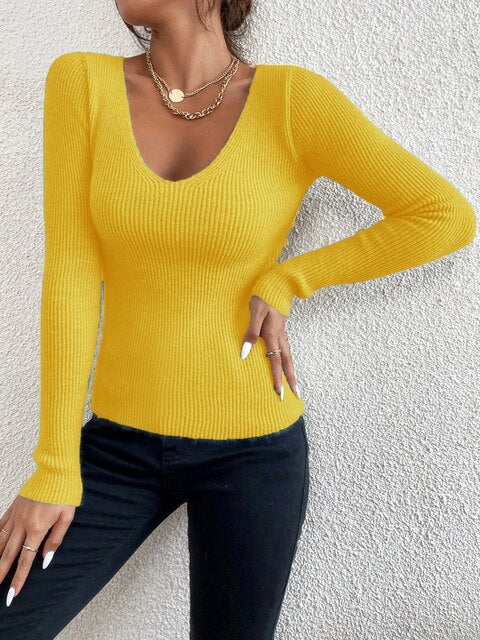 Thin V-Neck Autumn Winter Sweaters