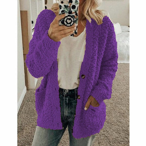 Fluffy Warm Cardigan Sweater