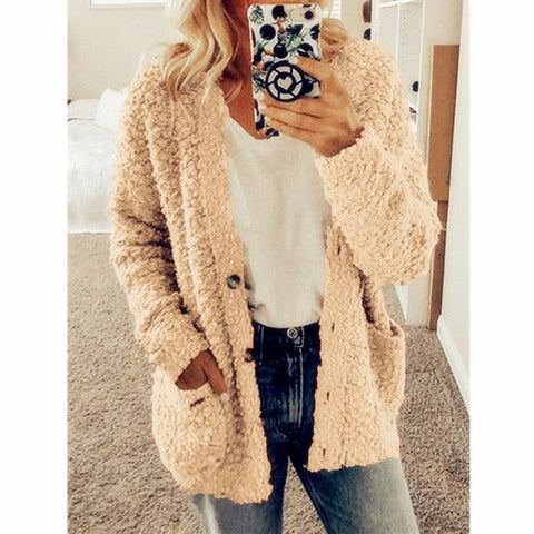 Fluffy Warm Cardigan Sweater