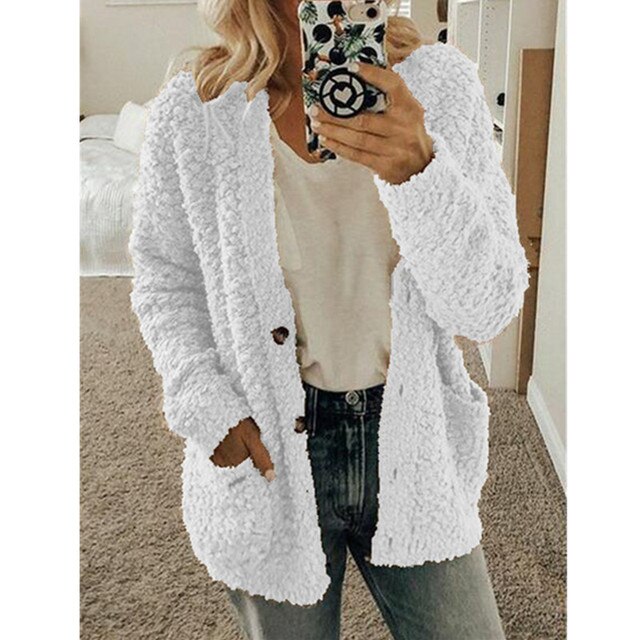 Fluffy Warm Cardigan Sweater