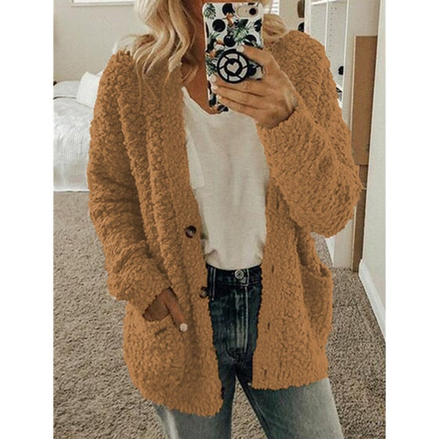 Fluffy Warm Cardigan Sweater