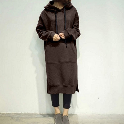 Sweat-shirt d'hiver long, ample et ultra doux