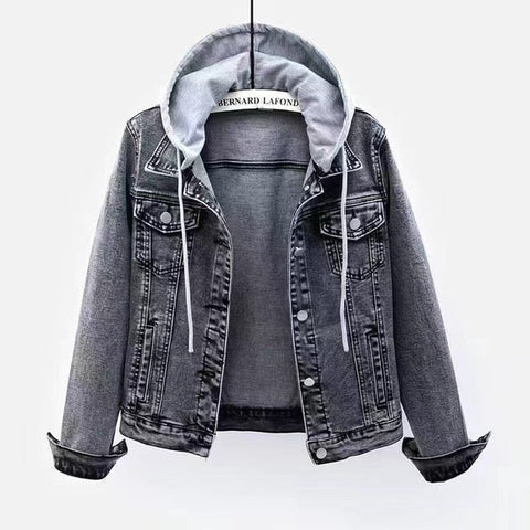 Warm Hooded Soft Inside Outwear Denim Jackets