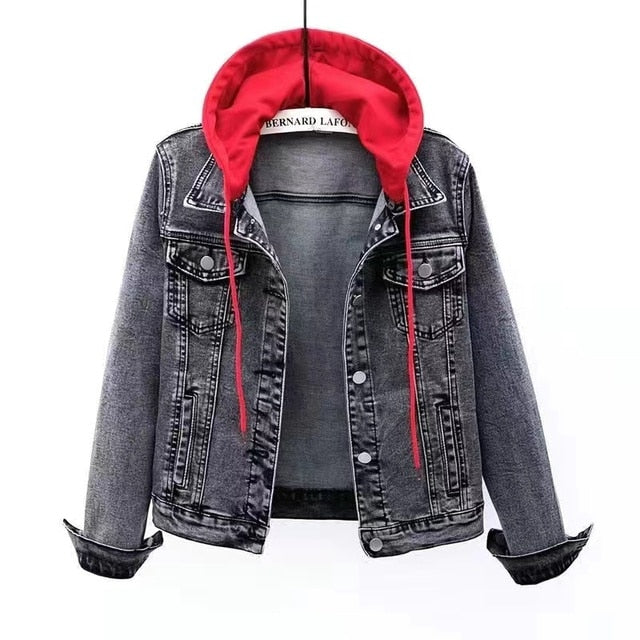 Warm Hooded Soft Inside Outwear Denim Jackets