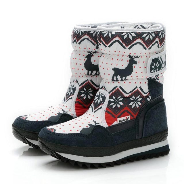 Natural Wool Insole Cow Suede Snow Boots