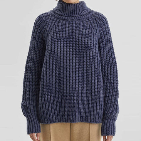 Langärmliger Winter-Oversize-Pullover