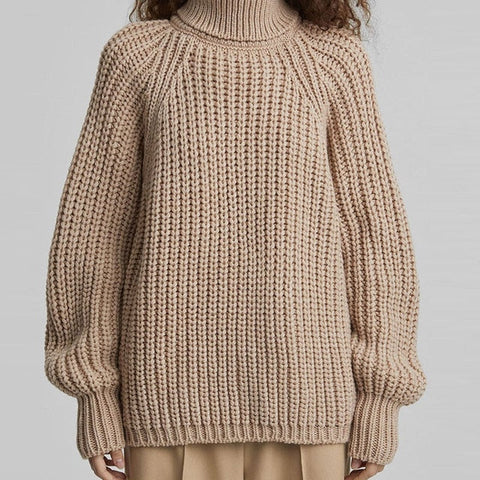 Langärmliger Winter-Oversize-Pullover