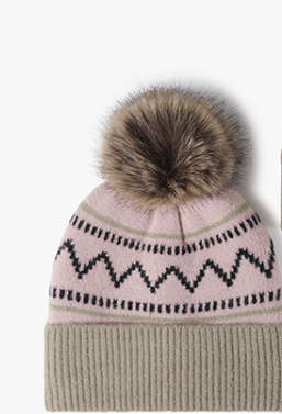 Snow Far Snow Good Pom Beanie - Pink