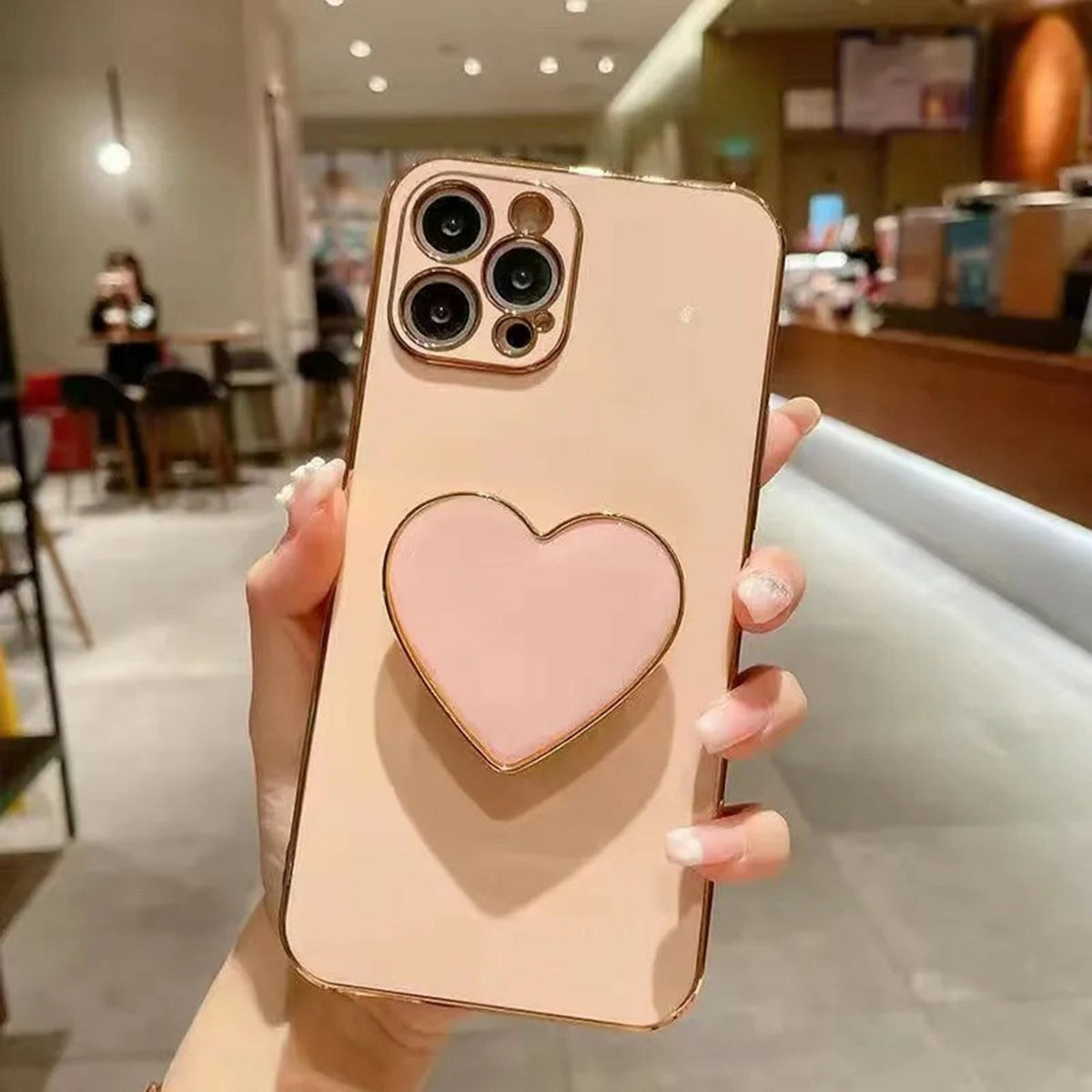 3D Holder Phone Case for IPhone 11 12 13 14 15 Soft Cover Camera Protection Fundas