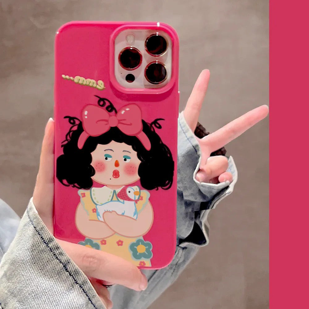 Cartoon Cute Ugly Cute Girl Apple Phone Case