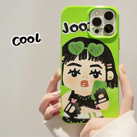 Cartoon Cute Ugly Cute Girl Apple Phone Case