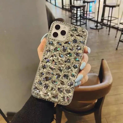 Transparent Lens Camera Glitter Diamond Soft Phone Case For Iphone Cover Clear For Iphone 11 12 13 14 15