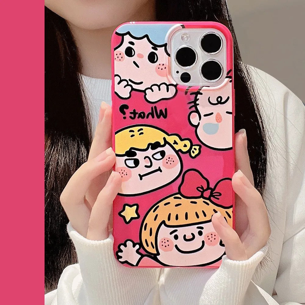 Cartoon Cute Ugly Cute Girl Apple Phone Case