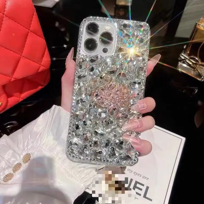 Transparent Lens Camera Glitter Diamond Soft Phone Case For Iphone Cover Clear For Iphone 11 12 13 14 15