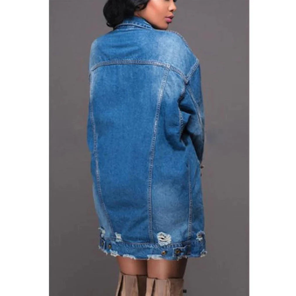 Casual Long Denim Jacket