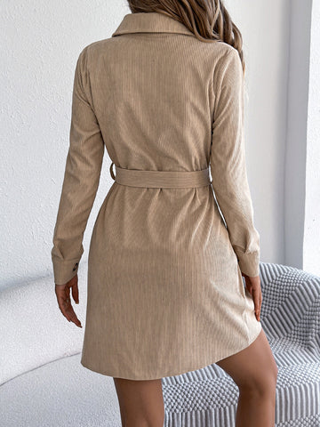 Single-Breasted Shirt Dress