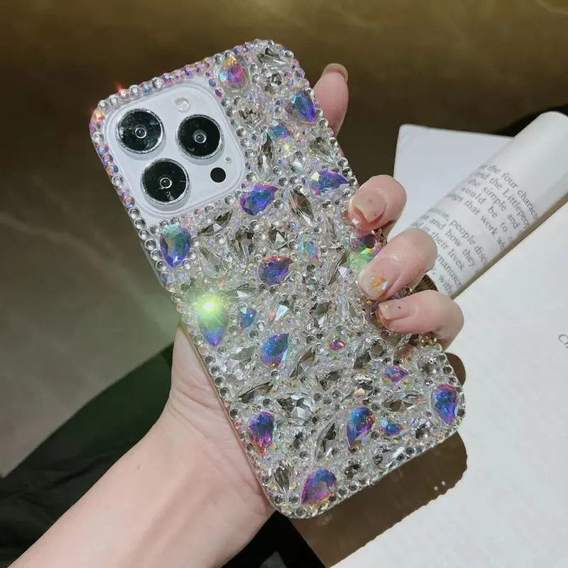 Transparent Lens Camera Glitter Diamond Soft Phone Case For Iphone Cover Clear For Iphone 11 12 13 14 15