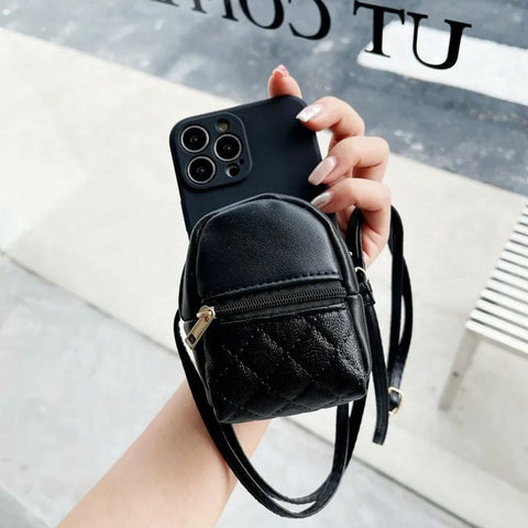 Phone Case - Lanyard Crossbody Leather Cosmetic Bag Wallet Phone Case for iPhones 11 12 13 14 15 Purse Cards Holder Cover