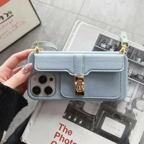 Luxury Shoulder Crossbody Bag Wallet Box Suitable For Iphone 11 12 13 14 Series Leather Strap Shockproof Phone Case