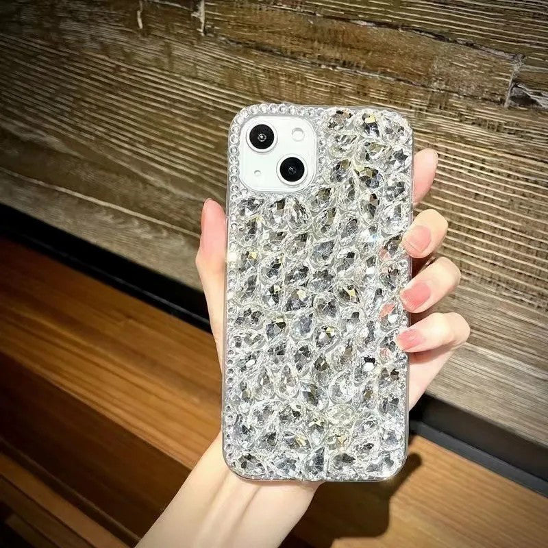 Transparent Lens Camera Glitter Diamond Soft Phone Case For Iphone Cover Clear For Iphone 11 12 13 14 15