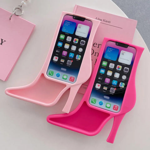 Cute Cartoon High-Heeled Shoes Phone Case Soft Gel Rubber Silicone 3D Cartoon Cover Cool Cases for iPhone 11 12 13 14 15