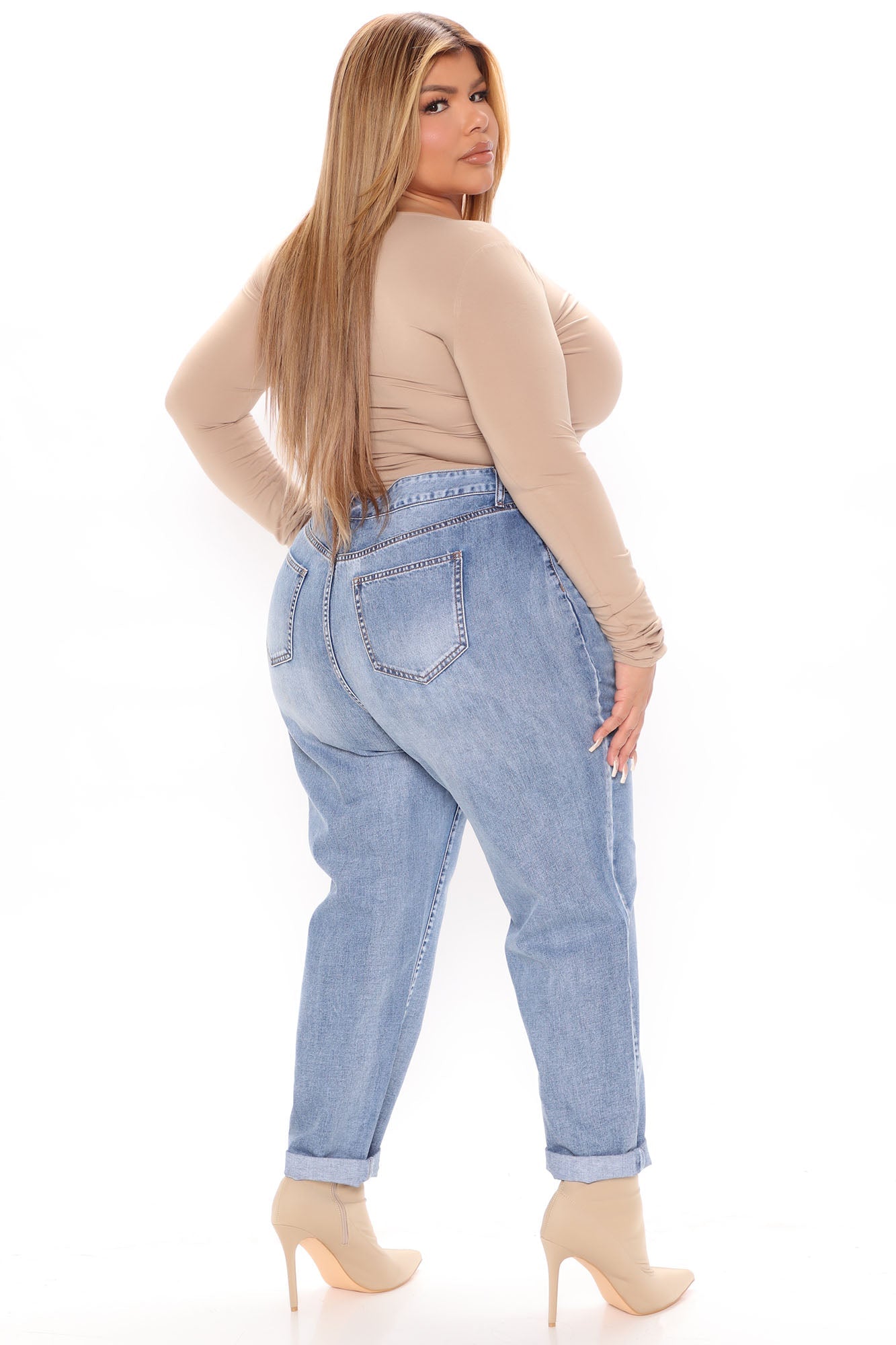 Simply Sweet Mom Jeans - Medium Blue Wash