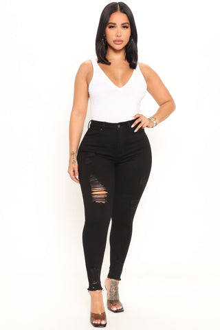 The Comeback High Rise Skinny Jeans - Black