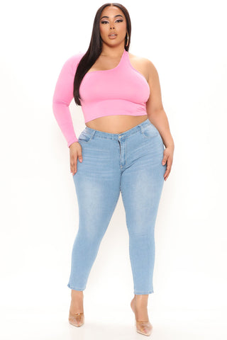 Wife Her Up Stretch Skinny Jeans - Medium Blue Wash
