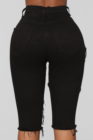 Taking The High Road Bermuda Shorts - Black