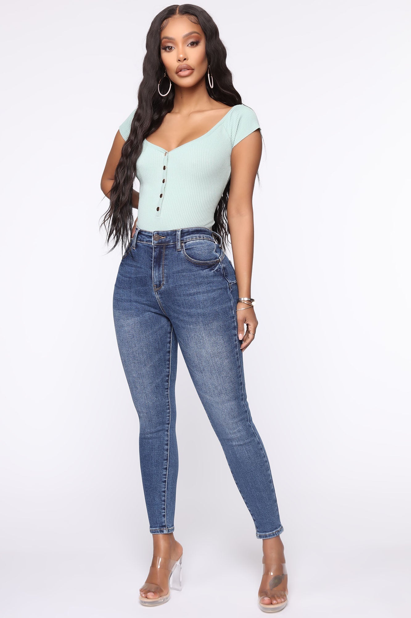 The Comeback Push Up Skinny Jeans - Dark Wash