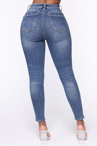 The Comeback Push Up Skinny Jeans - Dark Wash