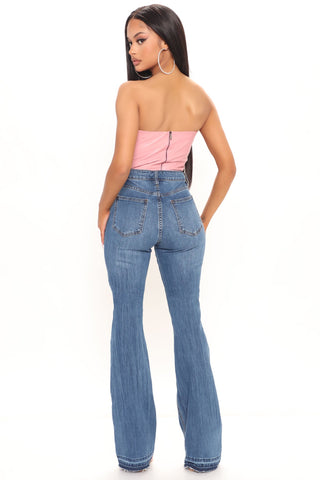 Tall Road Tripper Ripped Stretch Flare Jeans - Dark Wash