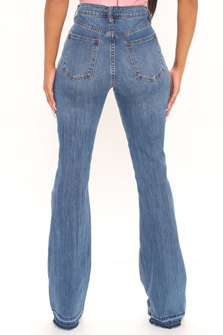 Tall Road Tripper Ripped Stretch Flare Jeans - Dark Wash