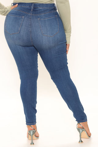 Tall Emma Super Stretch High Rise Skinny Jean - Medium Blue Wash