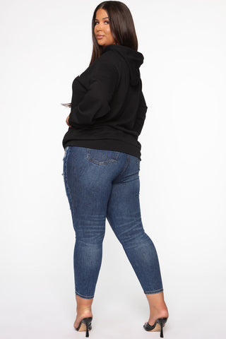The Comeback Destructed Skinny Jeans - Dark Denim