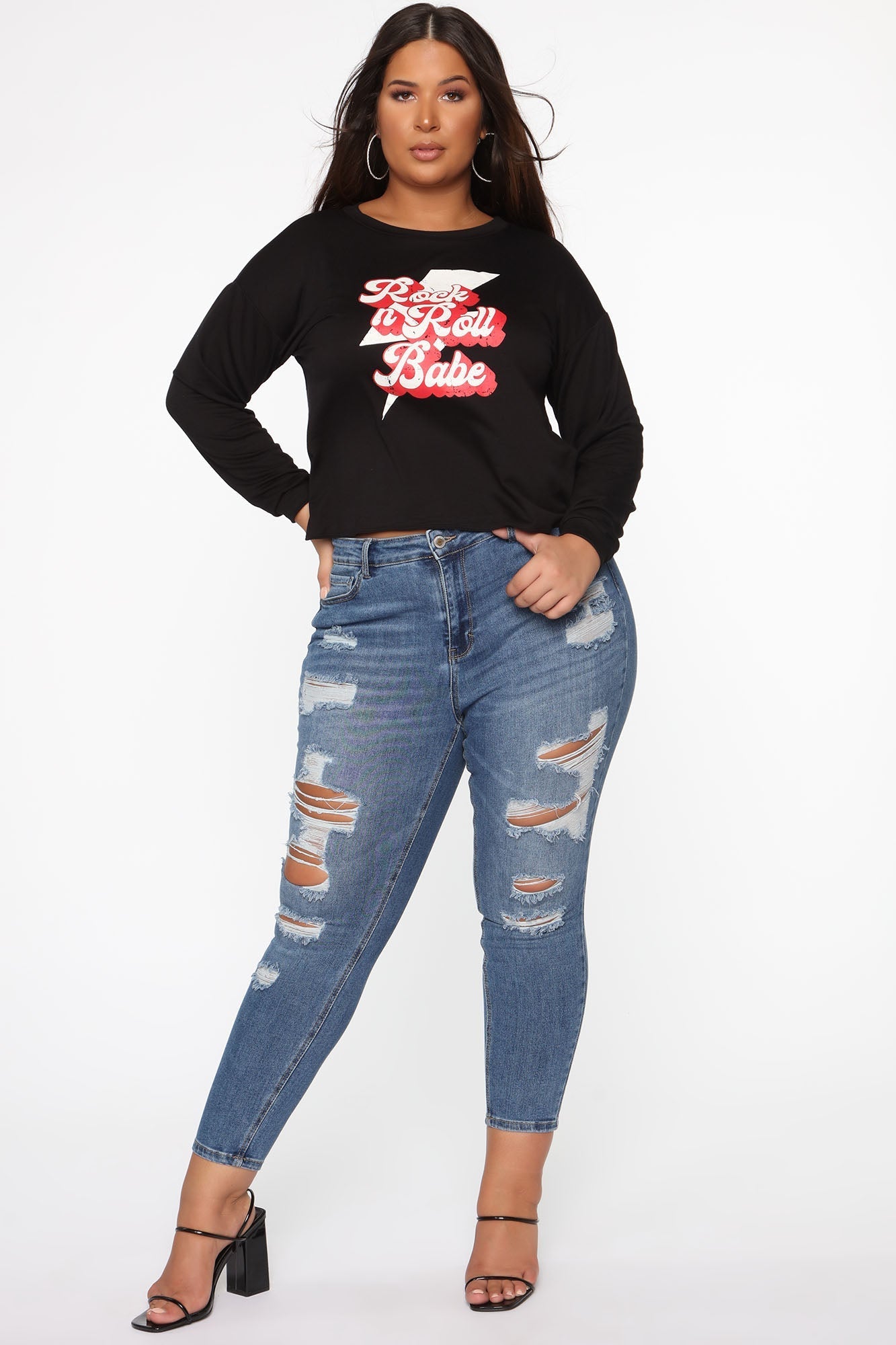 The Comeback Destructed Skinny Jeans - Medium Blue Wash